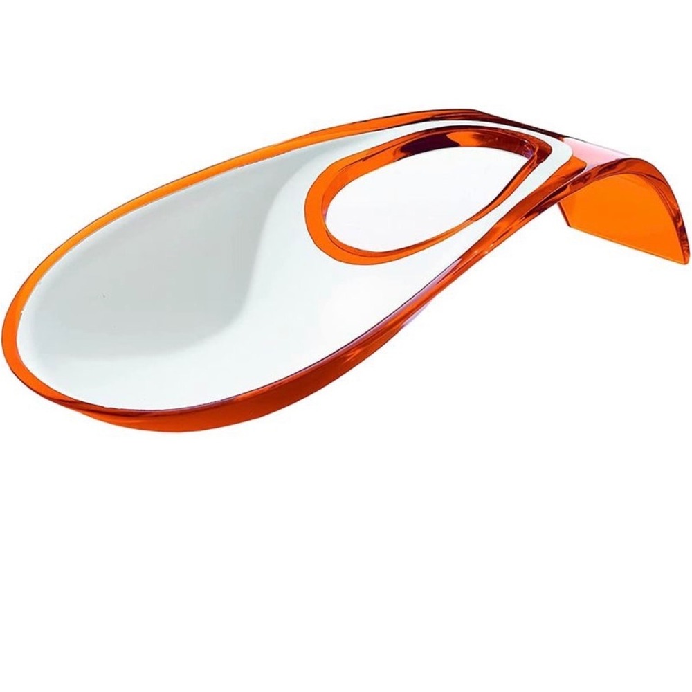 Guzzini Latina Two Tone Ladle Rest Orange White Acrylic Italian Design